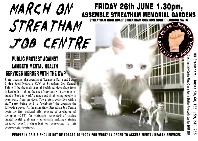Protest at Streatham Job Centre - June 26th 2015
